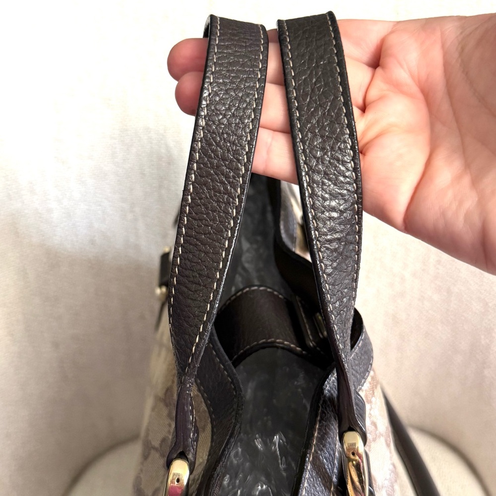 Authentic GUCCI Monogram Medium Abbey tote bag brown monogram supreme canvas - Picture 12 of 16